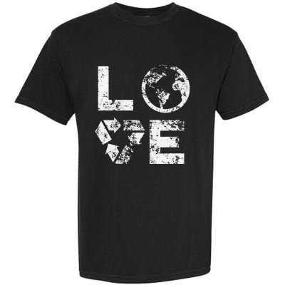 Love Earth Day 90s Vintage Recycling Garment-Dyed Heavyweight T-Shirt