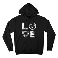 Love Earth Day 90s Vintage Recycling Hoodie