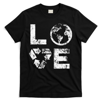 Love Earth Day 90s Vintage Recycling T-Shirt