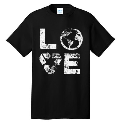 Love Earth Day 90s Vintage Recycling Tall T-Shirt