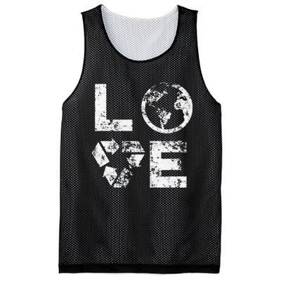 Love Earth Day 90s Vintage Recycling Mesh Reversible Basketball Jersey Tank