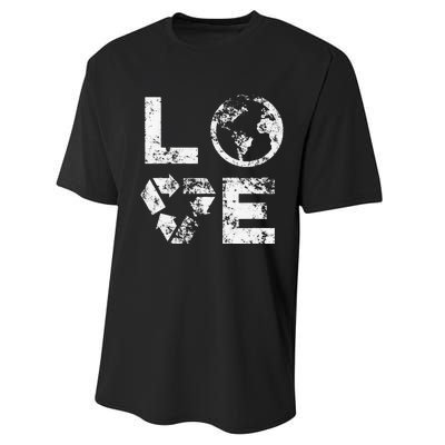 Love Earth Day 90s Vintage Recycling Performance Sprint T-Shirt