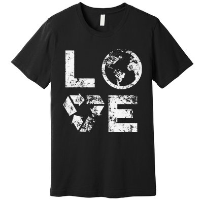 Love Earth Day 90s Vintage Recycling Premium T-Shirt