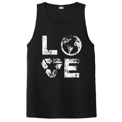 Love Earth Day 90s Vintage Recycling PosiCharge Competitor Tank