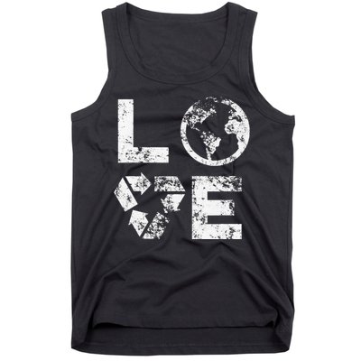 Love Earth Day 90s Vintage Recycling Tank Top