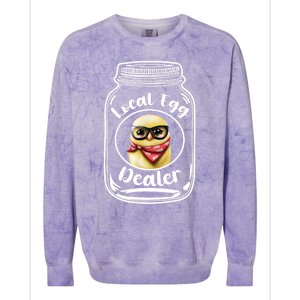 Local Egg Dealer for Chicken Farms and Farmers Funny Chicken Colorblast Crewneck Sweatshirt