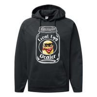 Local Egg Dealer for Chicken Farms and Farmers Funny Chicken Performance Fleece Hoodie