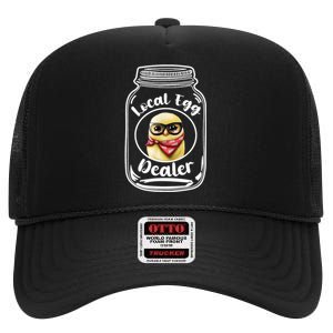 Local Egg Dealer for Chicken Farms and Farmers Funny Chicken High Crown Mesh Back Trucker Hat