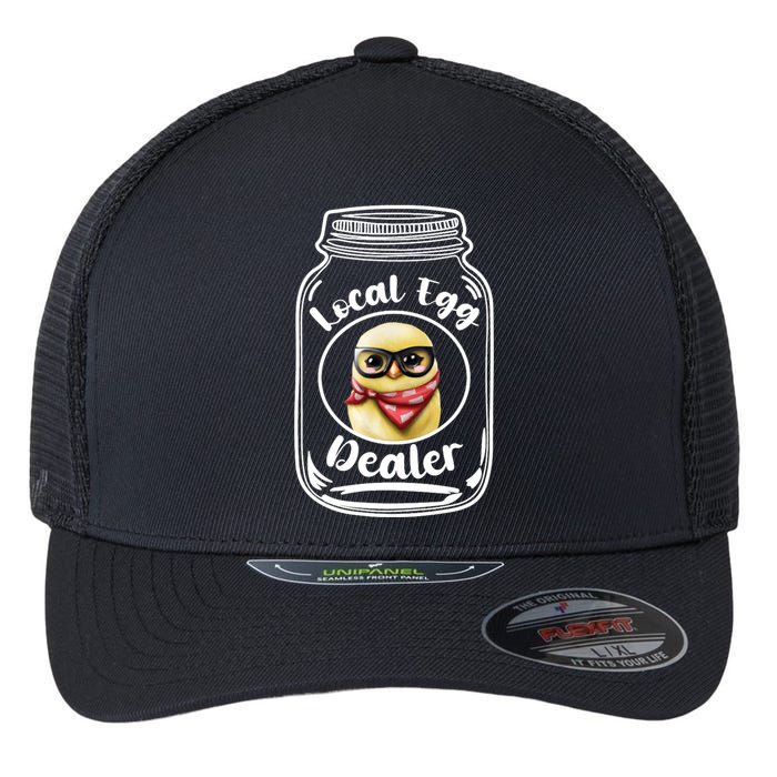 Local Egg Dealer for Chicken Farms and Farmers Funny Chicken Flexfit Unipanel Trucker Cap