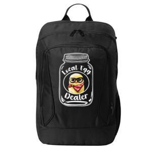 Local Egg Dealer for Chicken Farms and Farmers Funny Chicken City Backpack