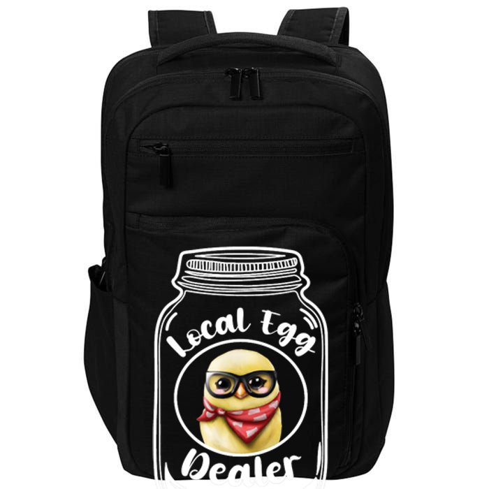 Local Egg Dealer for Chicken Farms and Farmers Funny Chicken Impact Tech Backpack