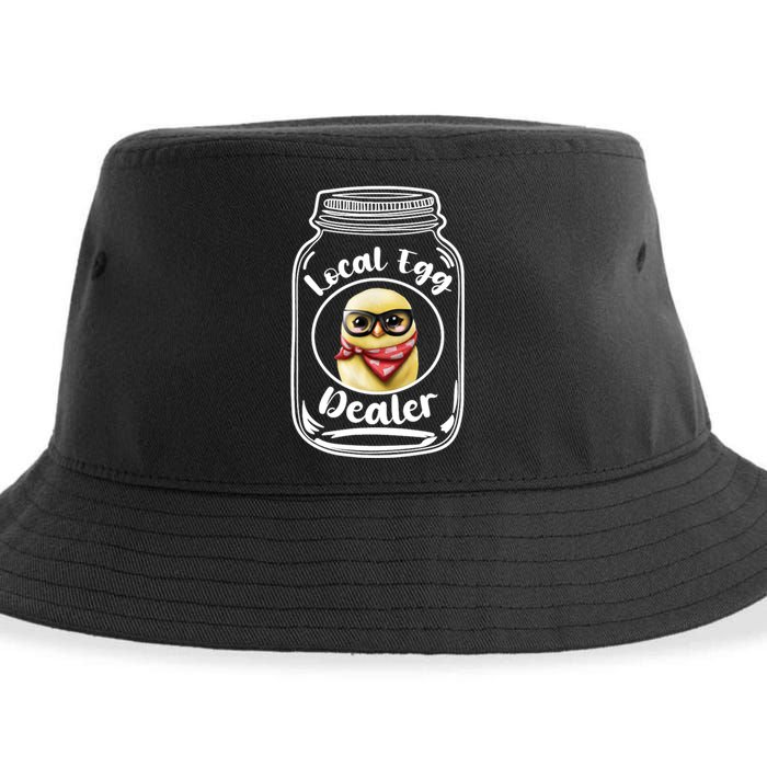 Local Egg Dealer for Chicken Farms and Farmers Funny Chicken Sustainable Bucket Hat