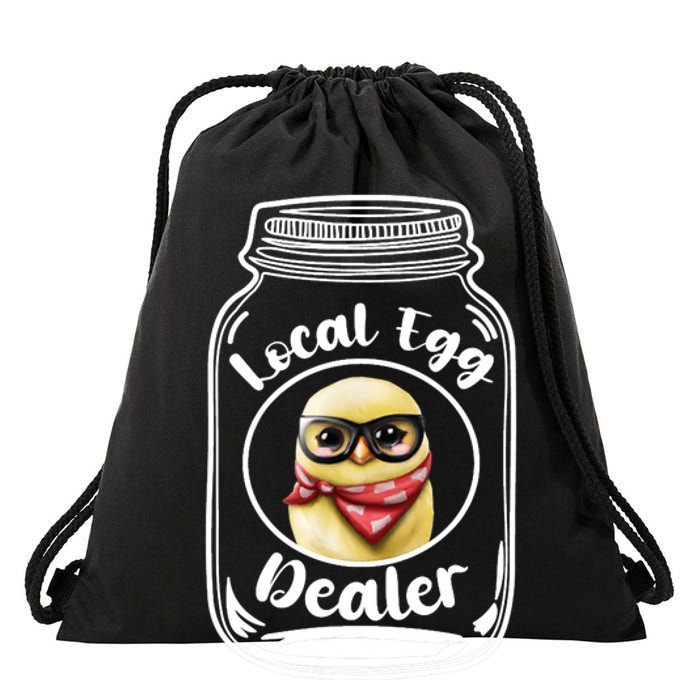 Local Egg Dealer for Chicken Farms and Farmers Funny Chicken Drawstring Bag