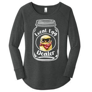 Local Egg Dealer for Chicken Farms and Farmers Funny Chicken Women's Perfect Tri Tunic Long Sleeve Shirt