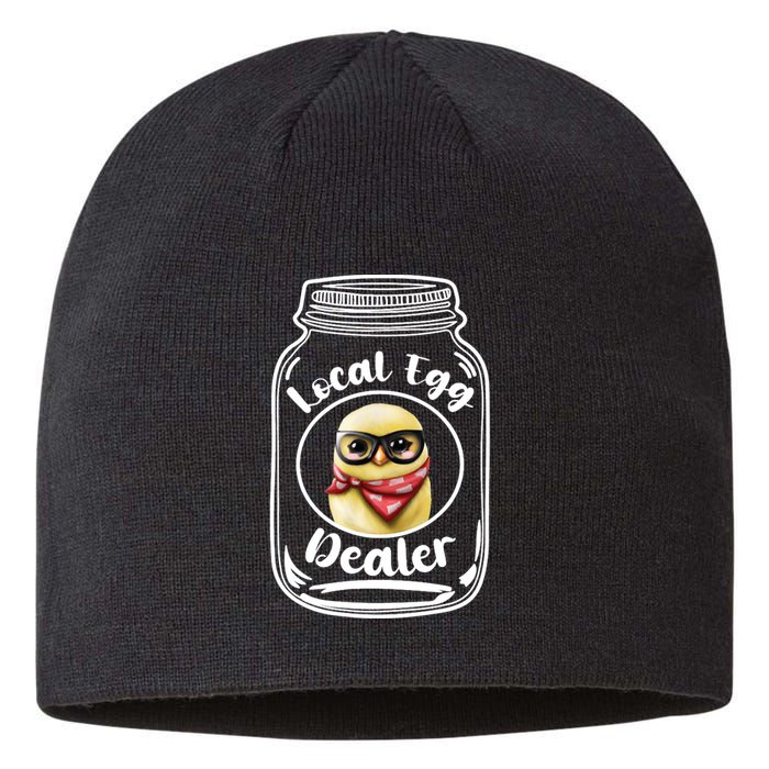 Local Egg Dealer for Chicken Farms and Farmers Funny Chicken Sustainable Beanie