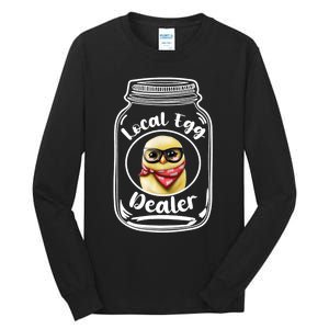 Local Egg Dealer for Chicken Farms and Farmers Funny Chicken Tall Long Sleeve T-Shirt