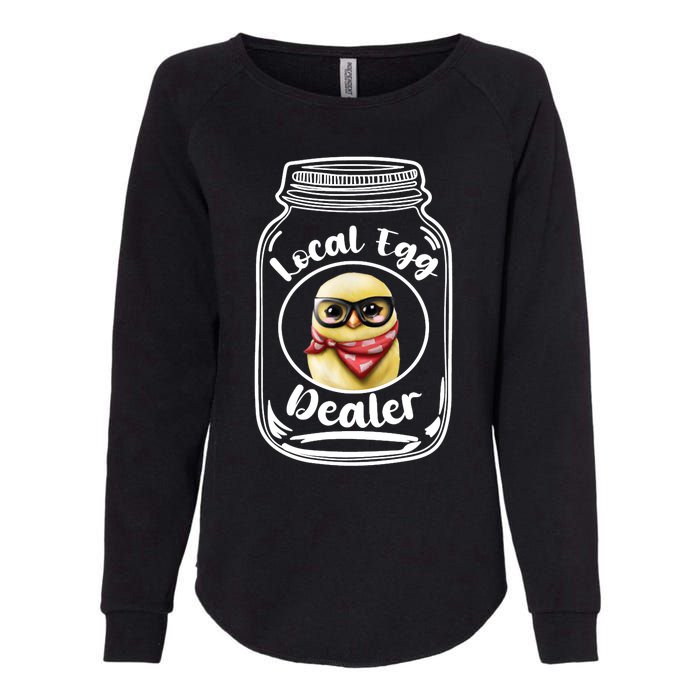 Local Egg Dealer for Chicken Farms and Farmers Funny Chicken Womens California Wash Sweatshirt