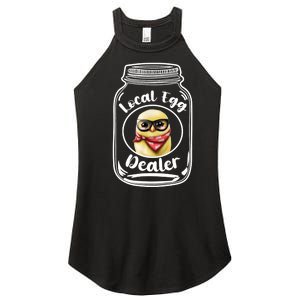 Local Egg Dealer for Chicken Farms and Farmers Funny Chicken Women's Perfect Tri Rocker Tank