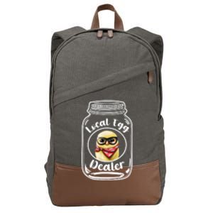 Local Egg Dealer for Chicken Farms and Farmers Funny Chicken Cotton Canvas Backpack