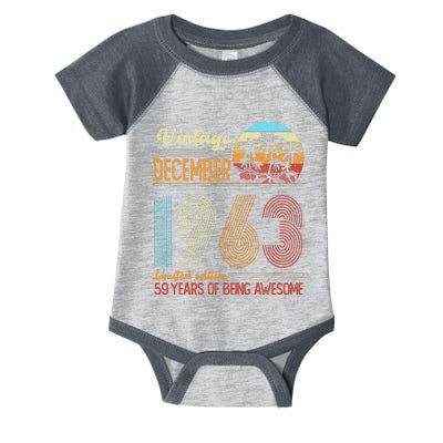 Limited Edition December 59th Birthday Gifts Vintage 1963 Infant Baby Jersey Bodysuit