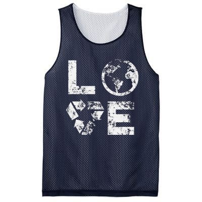 Love Earth Day 90s Vintage Recycling Or Teacher Mesh Reversible Basketball Jersey Tank