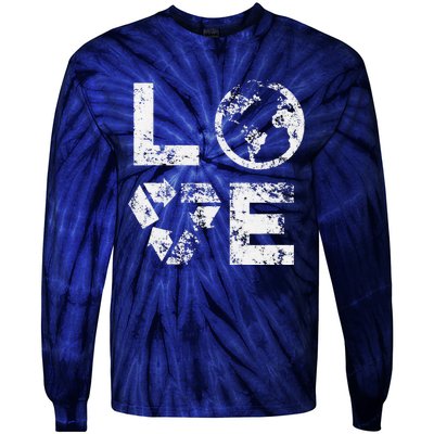 Love Earth Day 90s Vintage Recycling Or Teacher Tie-Dye Long Sleeve Shirt