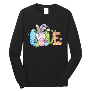 Love Easter Day Easter Egg Bunny Gnome For Lover Trending Gift Idea Long Sleeve Shirt