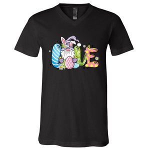 Love Easter Day Easter Egg Bunny Gnome For Lover Trending Gift Idea V-Neck T-Shirt