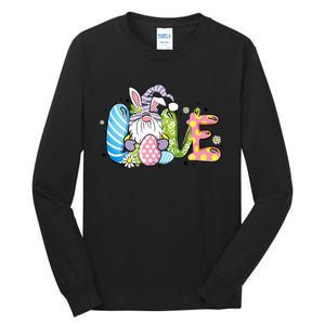 Love Easter Day Easter Egg Bunny Gnome For Lover Trending Gift Idea Tall Long Sleeve T-Shirt