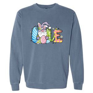 Love Easter Day Easter Egg Bunny Gnome For Lover Trending Gift Idea Garment-Dyed Sweatshirt