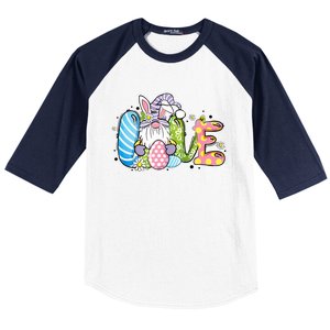 Love Easter Day Easter Egg Bunny Gnome For Lover Trending Gift Idea Baseball Sleeve Shirt