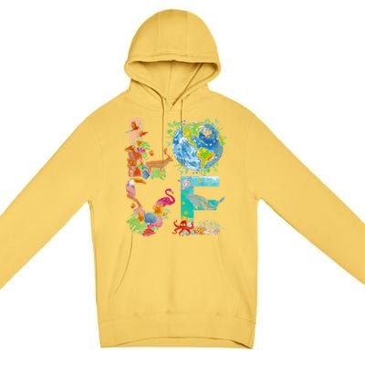 Love Earth Day Nature Premium Pullover Hoodie