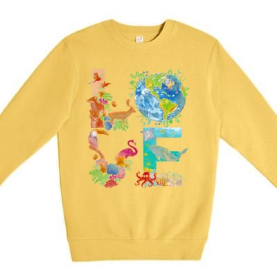 Love Earth Day Nature Premium Crewneck Sweatshirt