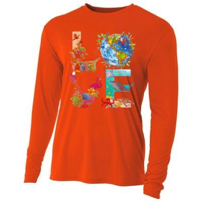 Love Earth Day Nature Cooling Performance Long Sleeve Crew