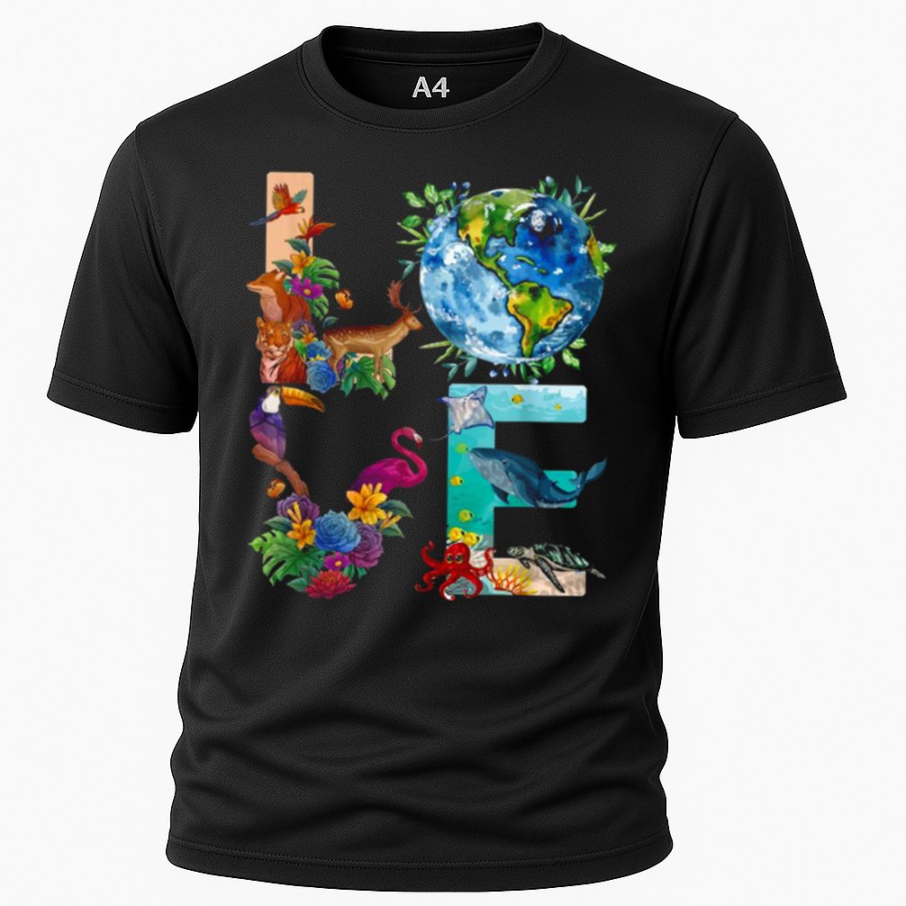 Love Earth Day Nature Cooling Performance Crew T-Shirt