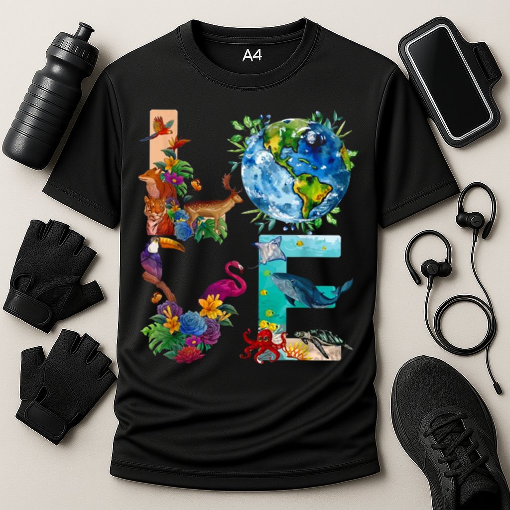Love Earth Day Nature Cooling Performance Crew T-Shirt