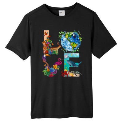 Love Earth Day Nature Tall Fusion ChromaSoft Performance T-Shirt