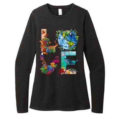 Love Earth Day Nature Womens CVC Long Sleeve Shirt