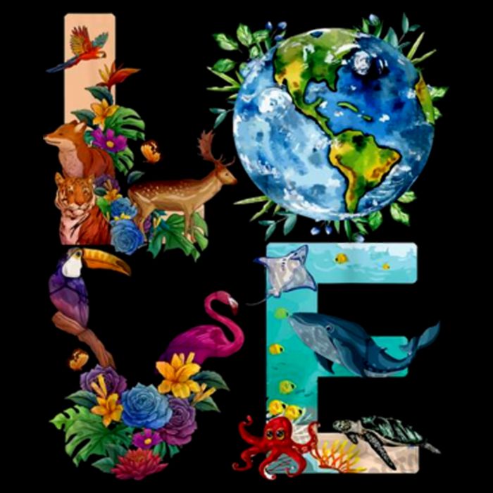 Love Earth Day Nature 16 in Basic Backpack