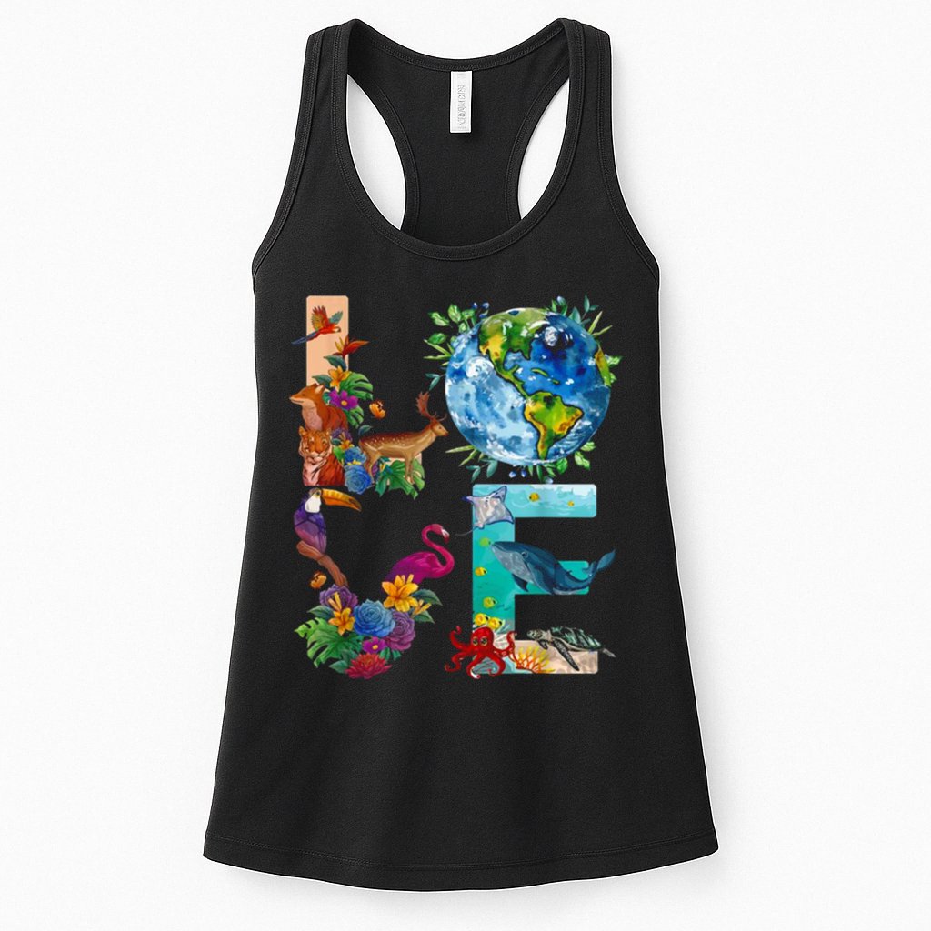 Love Earth Day Nature Womens Tank Top