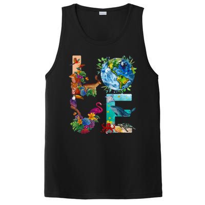 Love Earth Day Nature PosiCharge Competitor Tank