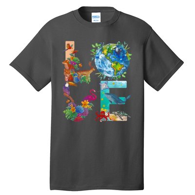 Love Earth Day Nature Tall T-Shirt