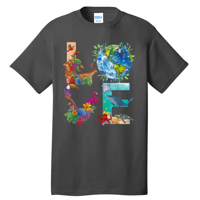 Love Earth Day Nature Tall T-Shirt