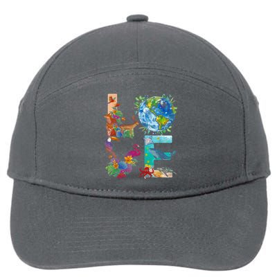 Love Earth Day Nature 7-Panel Snapback Hat