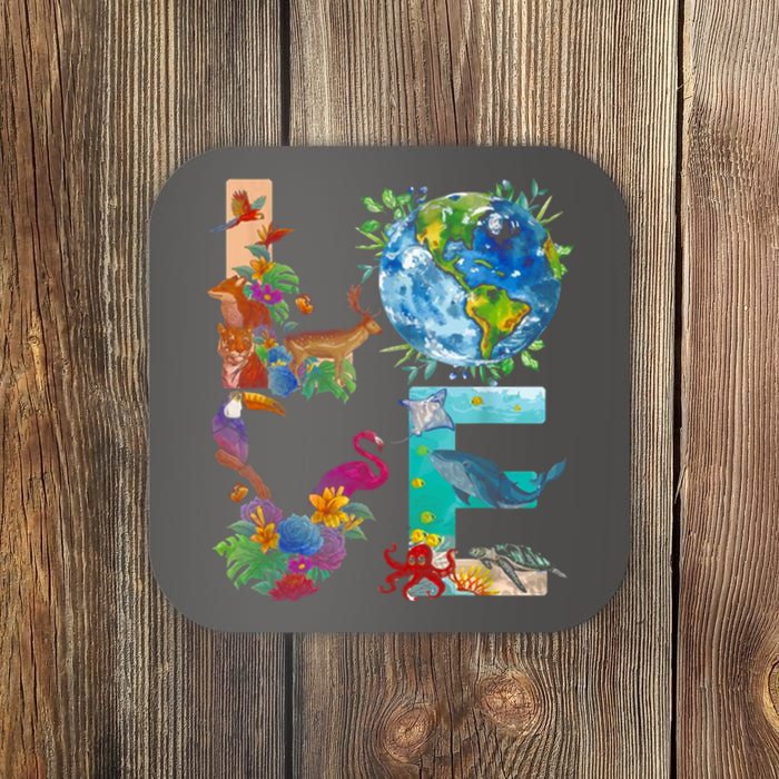 Love Earth Day Nature Coaster