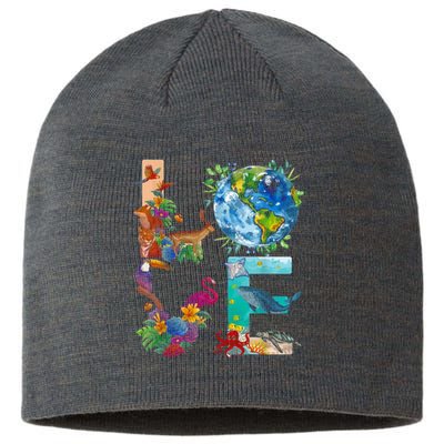 Love Earth Day Nature Sustainable Beanie