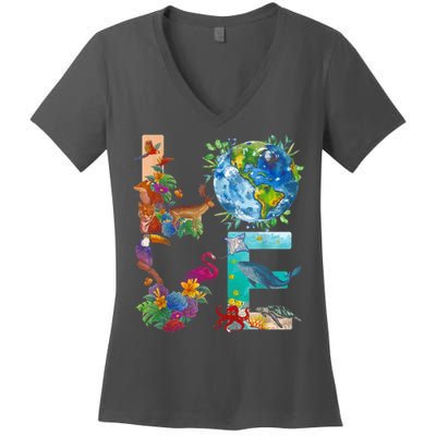 Love Earth Day Nature Women's V-Neck T-Shirt