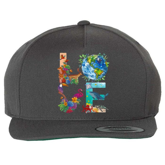 Love Earth Day Nature Wool Snapback Cap