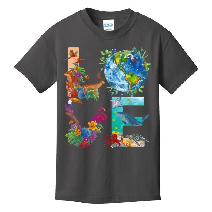 Love Earth Day Nature Kids T-Shirt