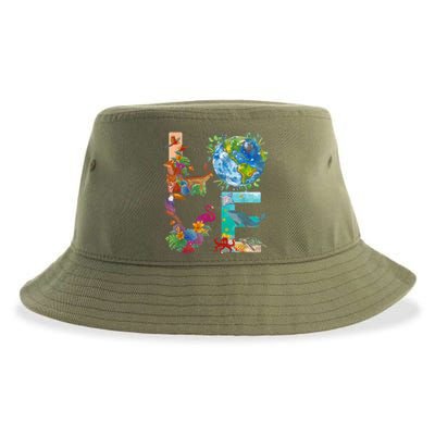 Love Earth Day Nature Sustainable Bucket Hat